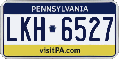 PA license plate LKH6527