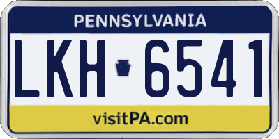 PA license plate LKH6541
