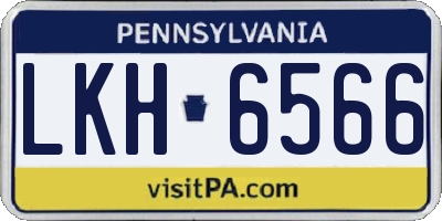 PA license plate LKH6566