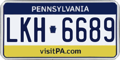 PA license plate LKH6689