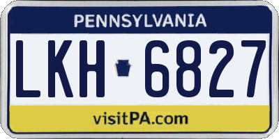 PA license plate LKH6827