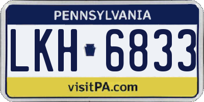 PA license plate LKH6833