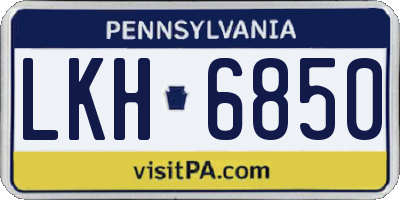 PA license plate LKH6850