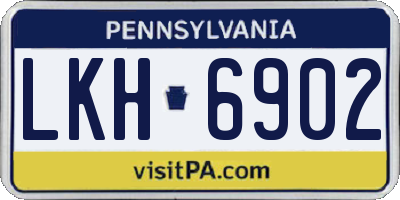 PA license plate LKH6902