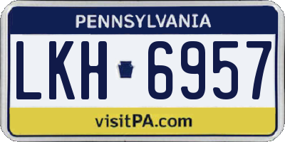 PA license plate LKH6957