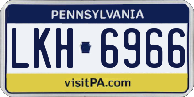 PA license plate LKH6966