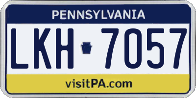PA license plate LKH7057