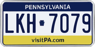 PA license plate LKH7079
