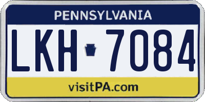 PA license plate LKH7084