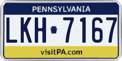 PA license plate LKH7167
