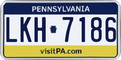 PA license plate LKH7186