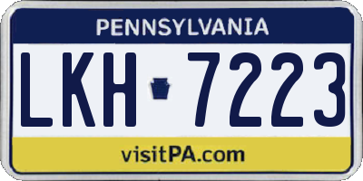PA license plate LKH7223