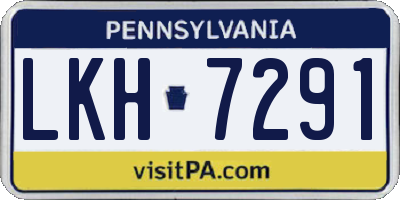 PA license plate LKH7291
