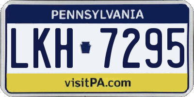 PA license plate LKH7295