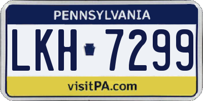 PA license plate LKH7299