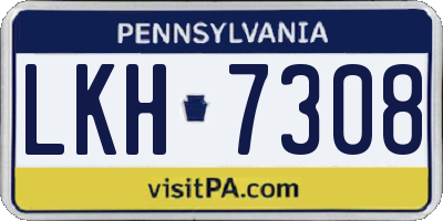 PA license plate LKH7308