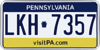 PA license plate LKH7357
