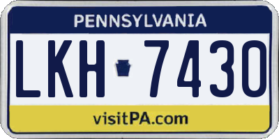 PA license plate LKH7430