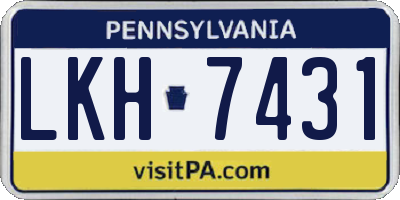 PA license plate LKH7431
