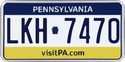 PA license plate LKH7470