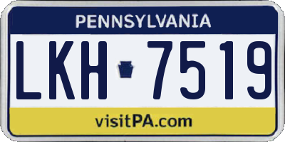 PA license plate LKH7519