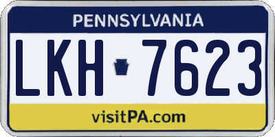 PA license plate LKH7623