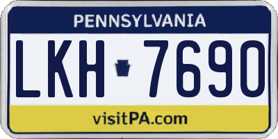 PA license plate LKH7690