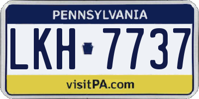 PA license plate LKH7737