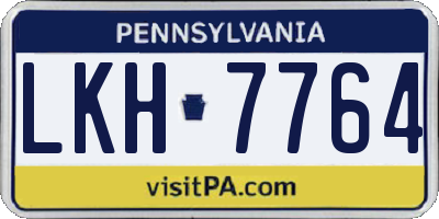 PA license plate LKH7764