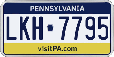 PA license plate LKH7795
