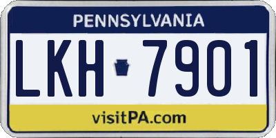 PA license plate LKH7901