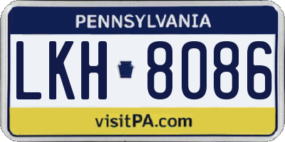 PA license plate LKH8086