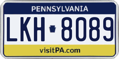 PA license plate LKH8089