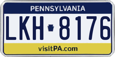 PA license plate LKH8176