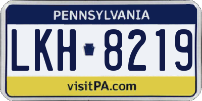 PA license plate LKH8219