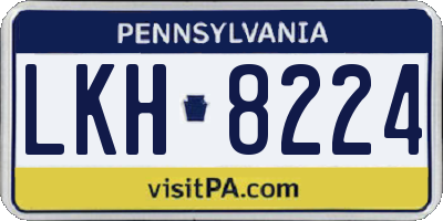PA license plate LKH8224