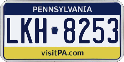 PA license plate LKH8253