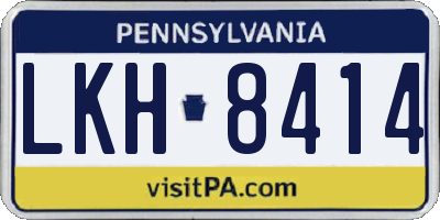 PA license plate LKH8414