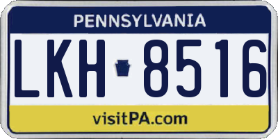 PA license plate LKH8516
