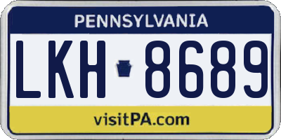 PA license plate LKH8689