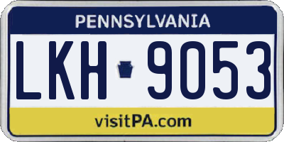 PA license plate LKH9053