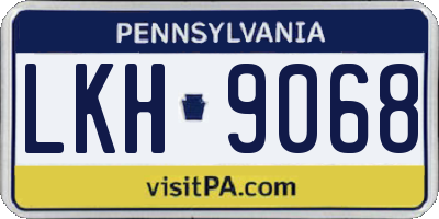 PA license plate LKH9068