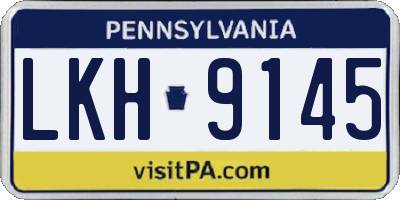 PA license plate LKH9145