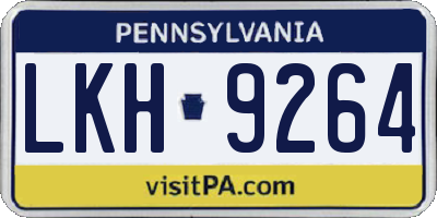 PA license plate LKH9264
