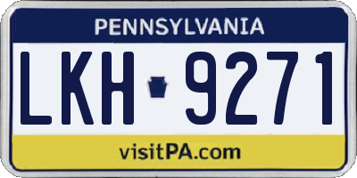 PA license plate LKH9271