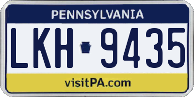 PA license plate LKH9435