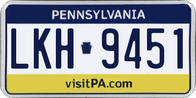 PA license plate LKH9451