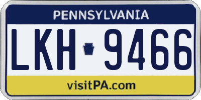 PA license plate LKH9466