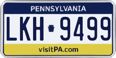 PA license plate LKH9499