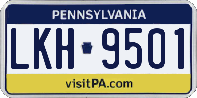 PA license plate LKH9501